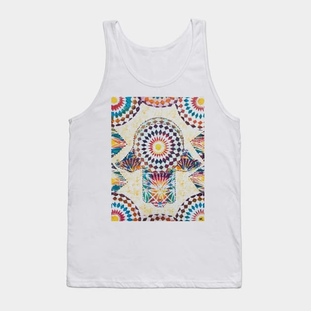 Psychedelic Hamsa by Harriette Knight Tank Top by harrietteknight